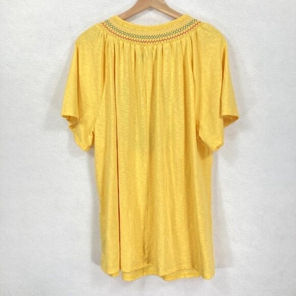 🔥 3/$15 🔥 Lane Bryant Keyhole Embroidered Raglan Sleeve Top Cottagecore  1X - Picture 7 of 10